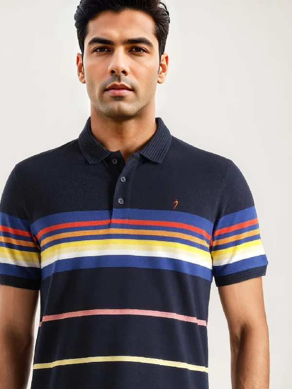 Neutral Fitwear Men Striped Polo T-Shirt