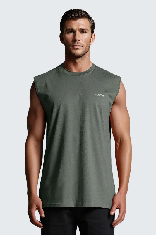 Cozy Fitwear M Moon Tank - Olive Deep