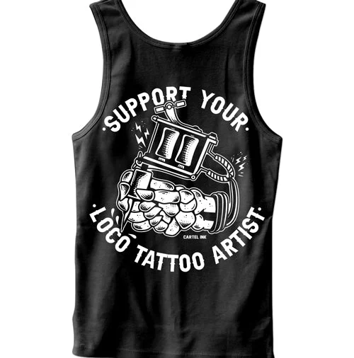 Urban Essentials Support Your Loco Tattoo Artist Men's Tank Top