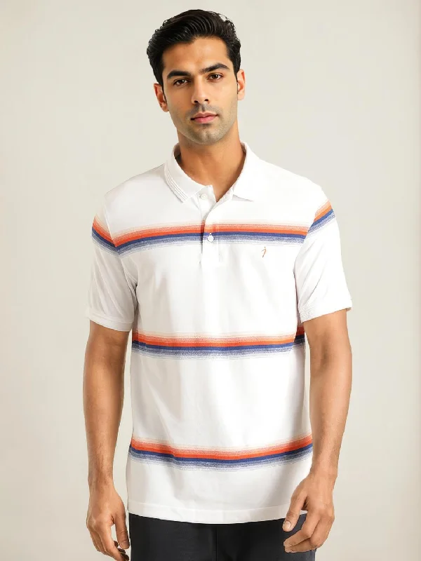 Urban Rugged Men Striped Polo T-Shirt