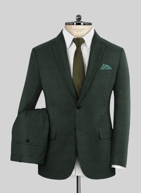 Weekend Sporty Scabal Cosmopolitan Prince Green Wool Suit