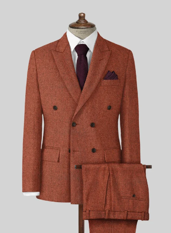 Tailored Rugged Melange Titan Rust Tweed Suit