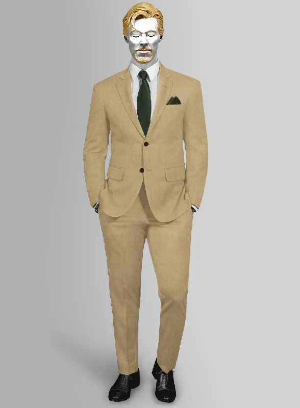 Tailored Essentials Napolean Khyber Khaki Wool Suit