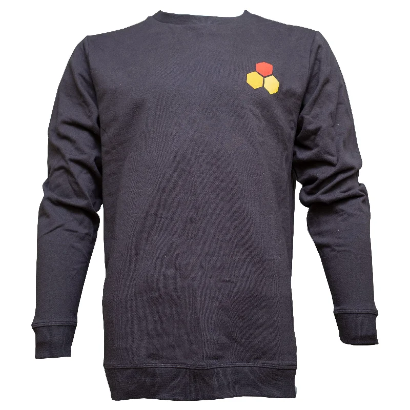 Modern Casual Look Channel Islands Classic Hex Crew Men's L/S Sweater - Charcoal