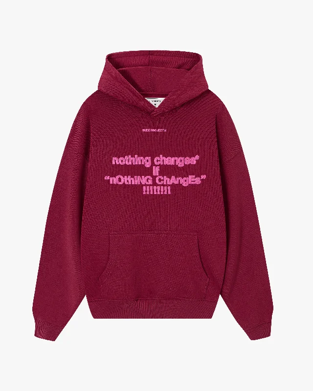 Sporty Modern fActs?* HOODIE BURGUNDY