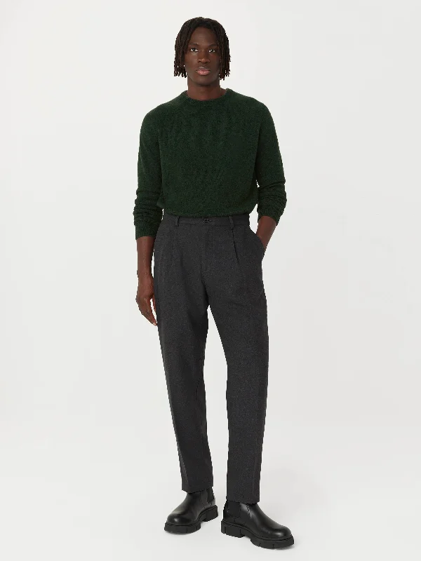 Elegant Sporty The Seawool® Boucle Sweater in Forest Green