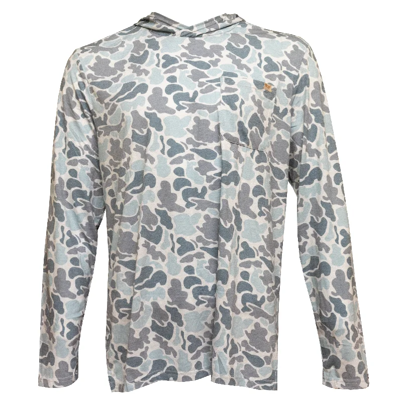 Cozy Fitwear Marsh Wear Buxton Hagood Performance Men's L/S Hoodie - Silver Mallard Camo