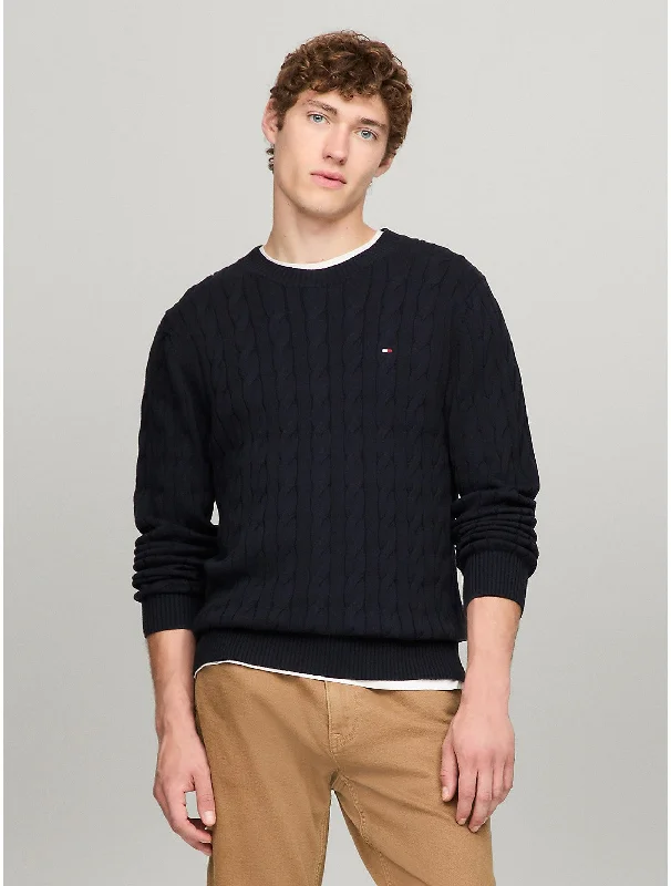 Classic Fitwear Tommy Hilfiger Men's Cable Knit Sweater