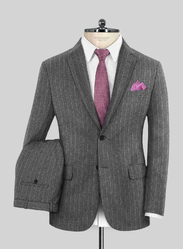 Sporty Fitwear Caccioppoli Laudi Light Gray Wool Suit