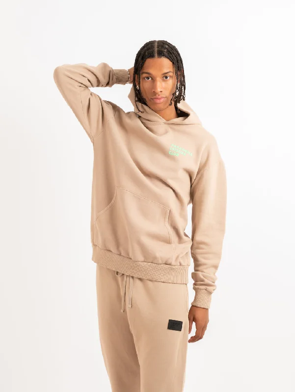 Smart Urban Puff Logo Hoodie - Tan