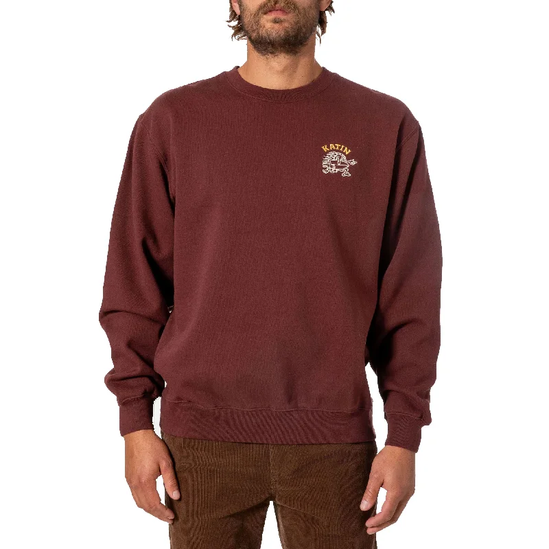 Simplified Sportwear Katin Dash Emb Crew Neck Men's Sweater - Rum