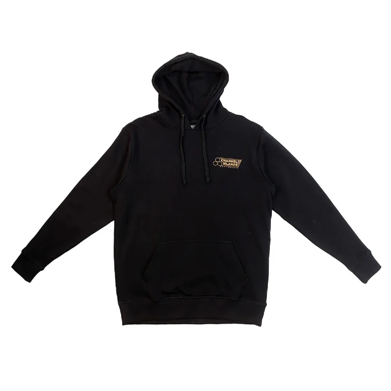 Relaxed Street Look Channel Islands Solid Flag Men's Hoodie - Black