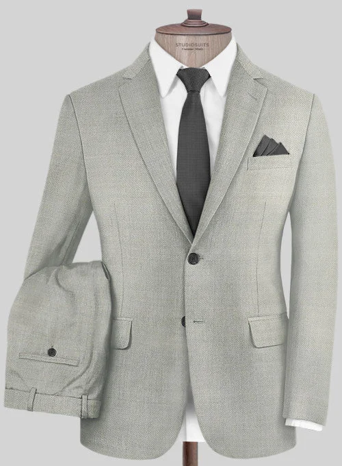 Elevated Sportwear Lanificio Zegna Trofeo Light Gray Wool Suit