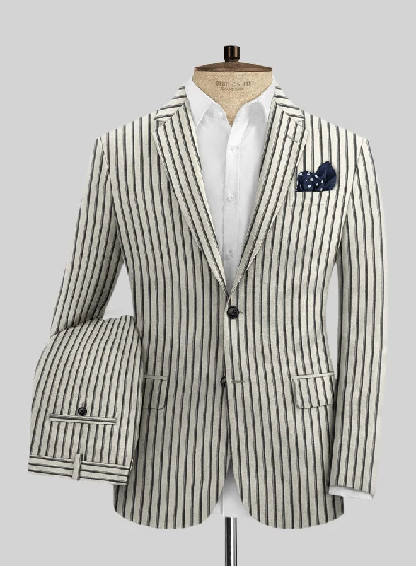 Smart Monochrome Solbiati Linen Ilaias Suit