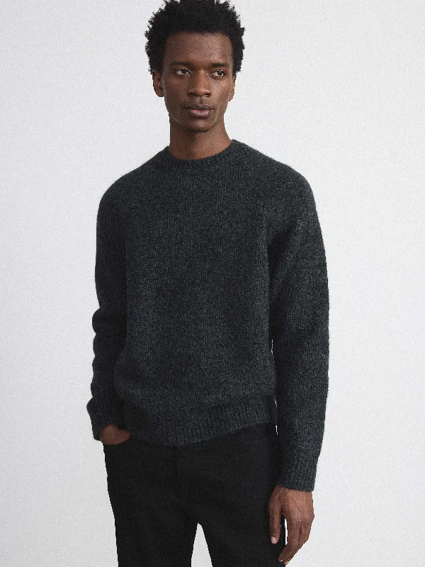 Stylish Comfort The Fuzzy Sweater in Grey Black