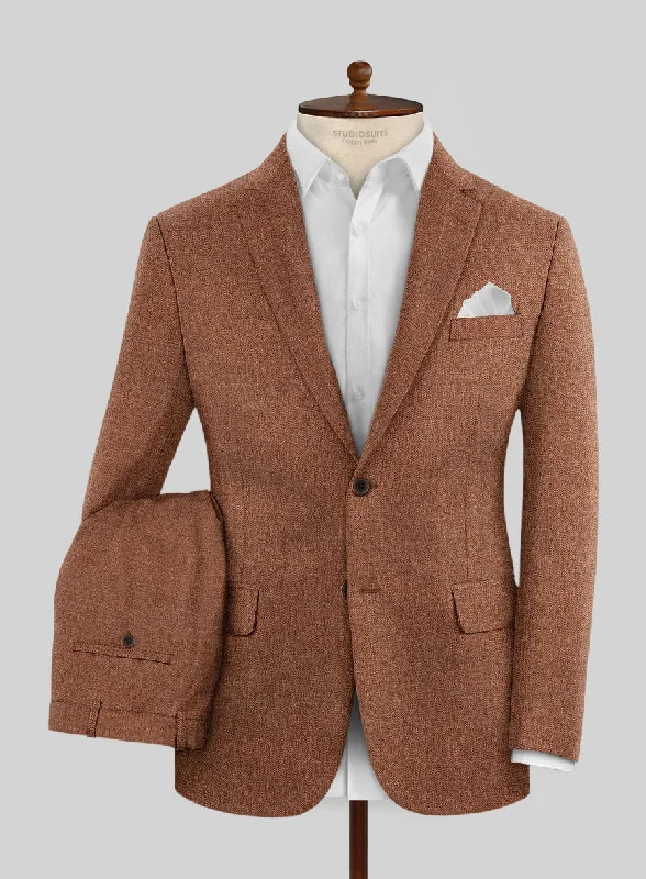 Urban Comfort Noble Rust Wool Silk Linen Suit