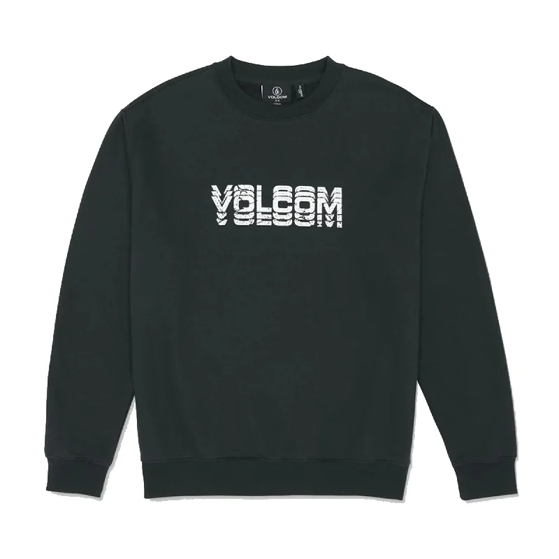 Relaxed Outerwear Volcom Cement Crew Men's L/S Sweatshirt - Washed Black Heather