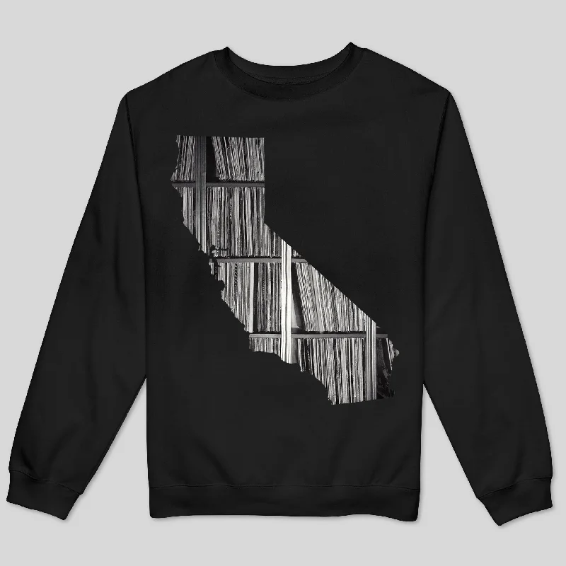 Sporty Minimalist CA RECORDS MEN'S SWEATSHIRT