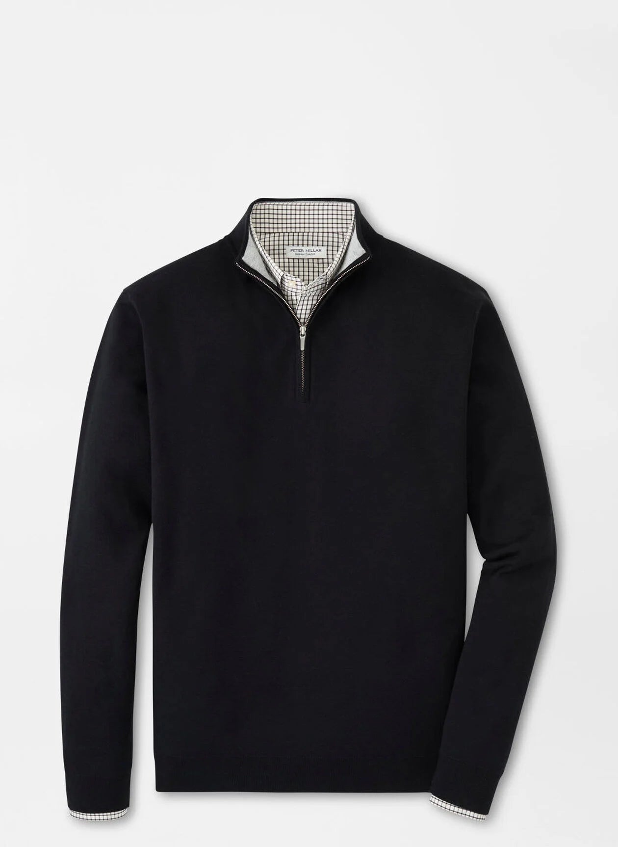 Simplistic Monochrome Coolspun Cotton Quarter-Zip Sweater