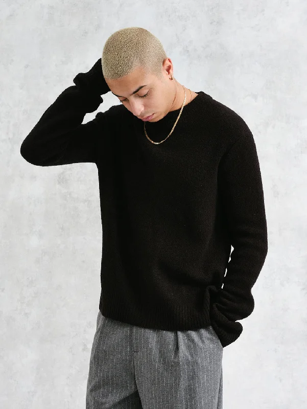 Retro Smart Wilde Crew - Black Boucle