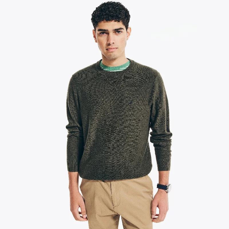 High-End Fit Nautica Mens Navtech Textured Crewneck Sweater