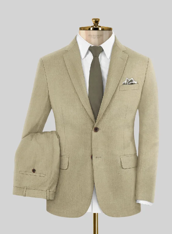 Rugged Basics Stretch Khaki Wool Suit