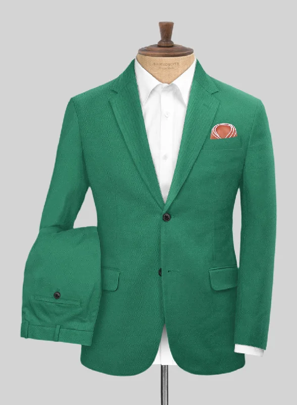 Classic Fitwear Scabal Sea Green Cotton Stretch Suit