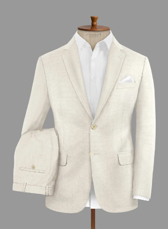 Monochrome Fit Loro Piana Bianchi Wool Silk Linen Suit