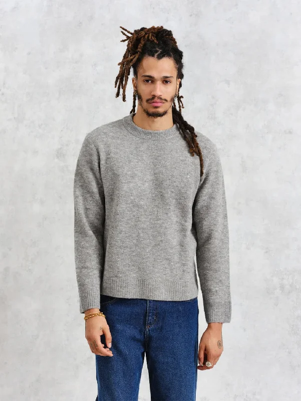 Rugged Fit Wilde Crew - Grey Marl Boucle