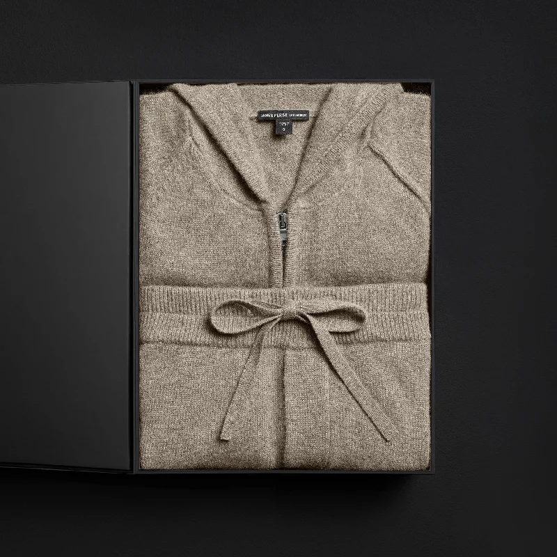 Weekend Rugged Men's Cashmere Track Suit Gift Set - Coyote