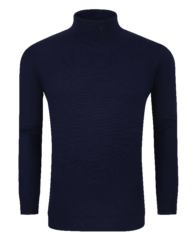 Contemporary Sport Look Tom Baine Slim Fit Performance Cotton Turtle Neck