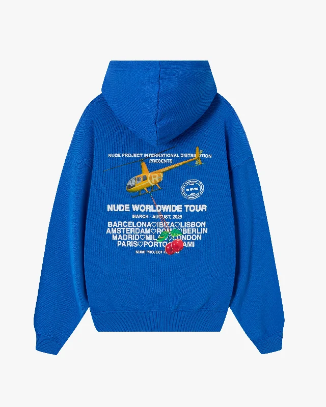 Classic Fitwear NUDE TOUR HOODIE BLUE