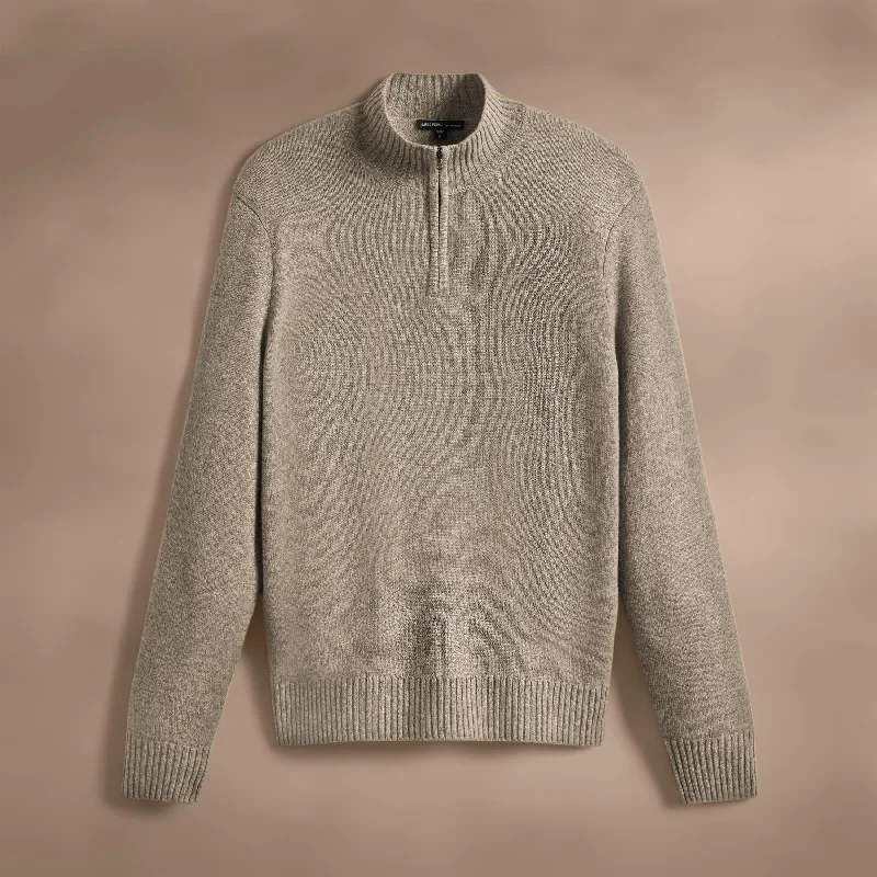 Modern Pastels Cashmere Half Zip - Coyote