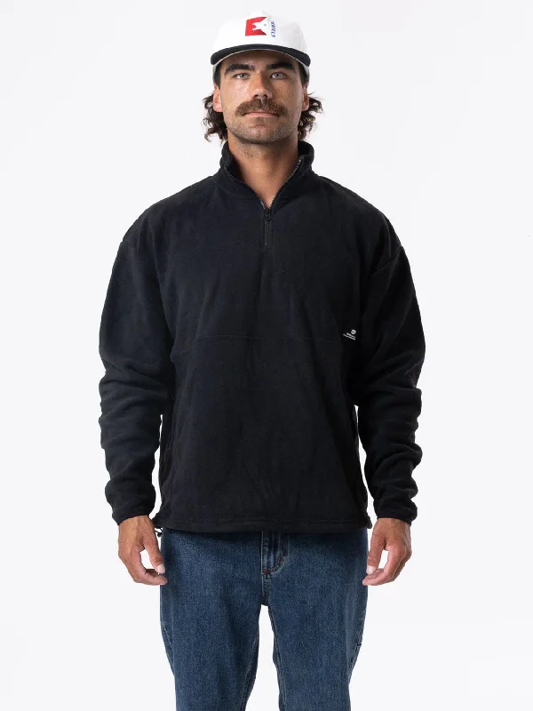 Fashionable Fit Cortex Quarter Zip Polar Fleece - Black