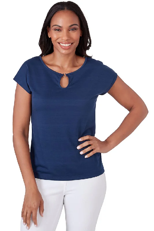 Petite Always Be My Navy Ring Neck Tee