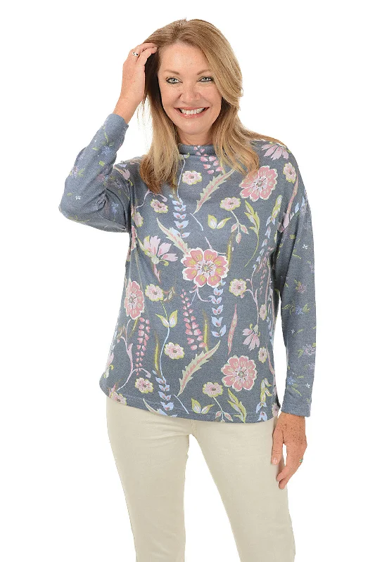 Nighttime Garden Dolman Sleeve Top