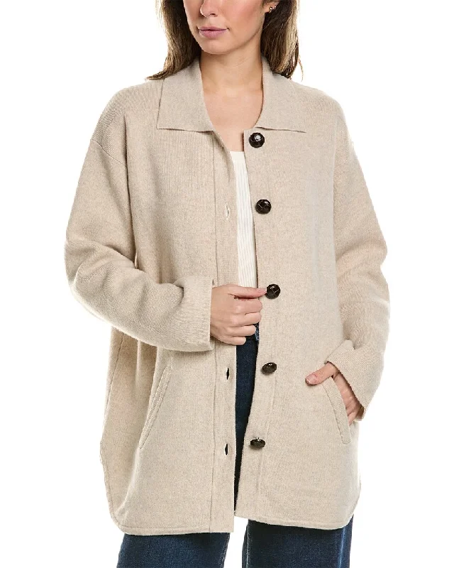 Alashan Cashmere Willow Button Wool Shacket