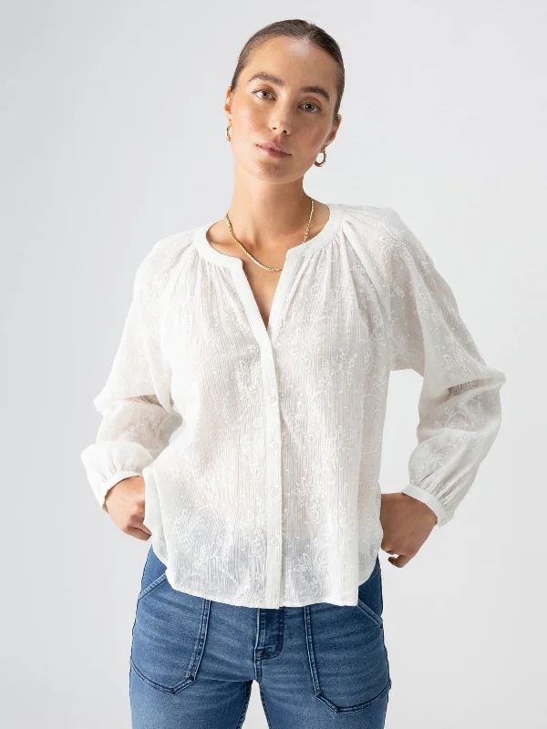 Shimmer Blouse Chalk