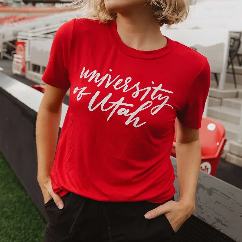 Utah Boyfriend Tee, Red University