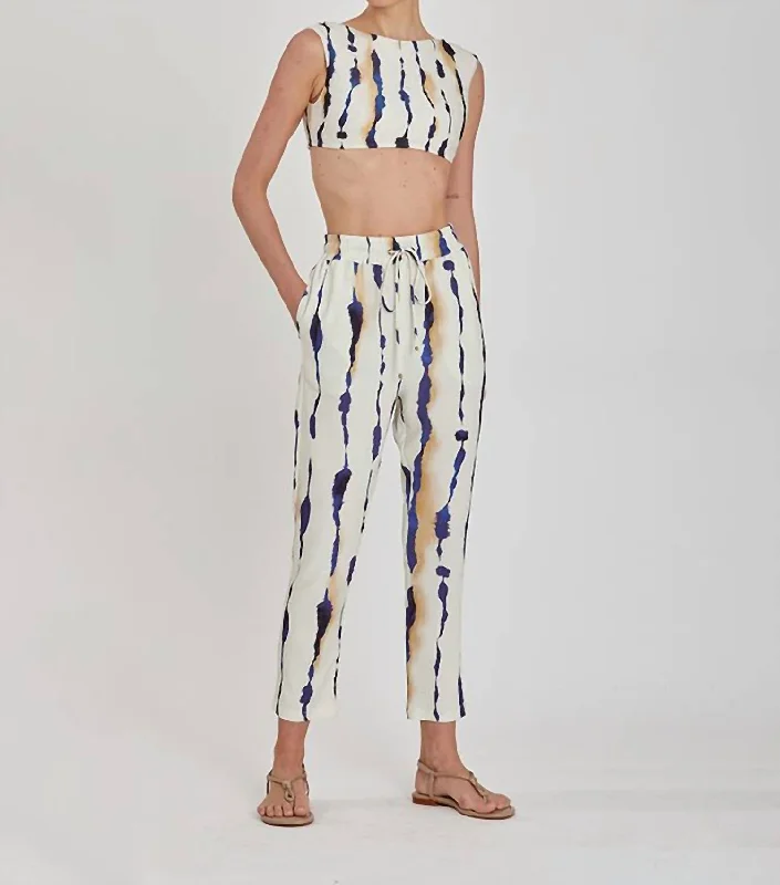 Elastic Waist Band Pants In Dune