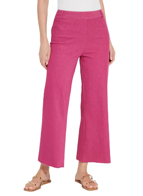 Soft Wide Leg Pant In Magenta