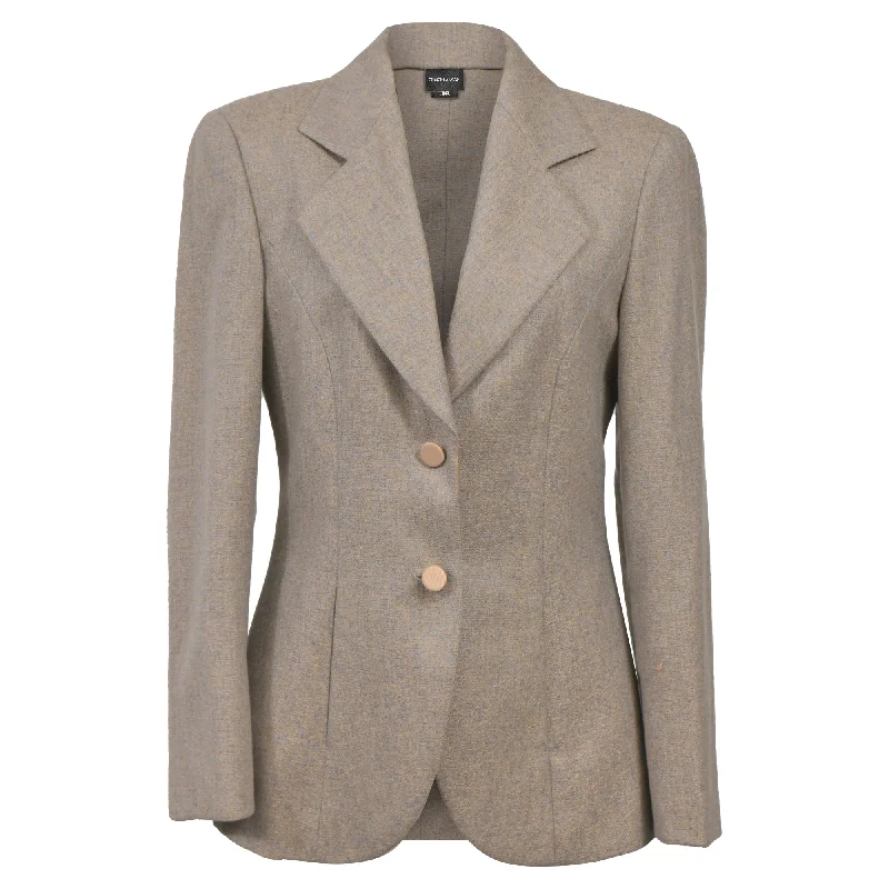 Giorgio Armani Single-Breasted Blazer in Beige Cashmere