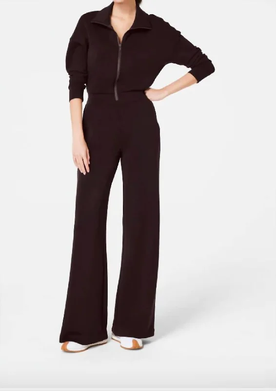 Airessential Long Sleeves Jumpsuit In Truffle Brown