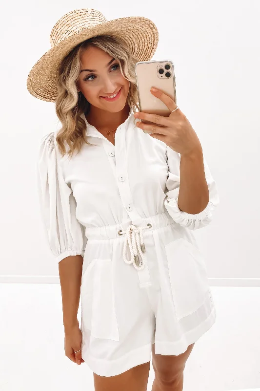 Maya Playsuit White