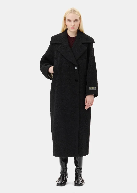 Textured Boucle Wool Coat