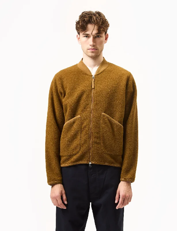 Universal Works Zip Bomber (Wool Fleece) - Mustard