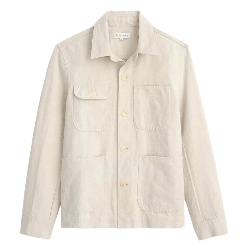 Work Jacket - Natural Linen Canvas