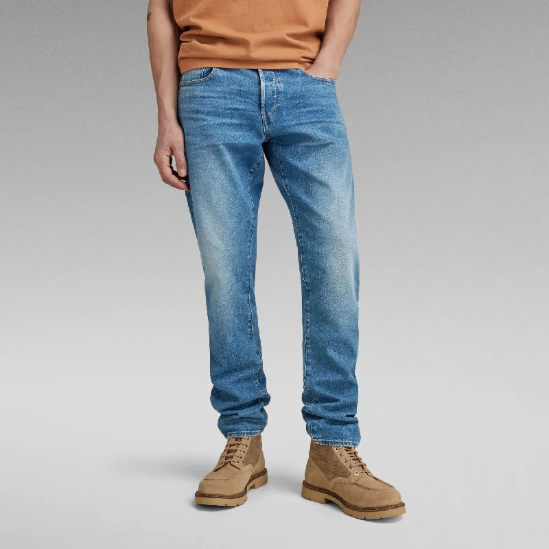 3301 Regular Tapered Jeans in Worn in Azure