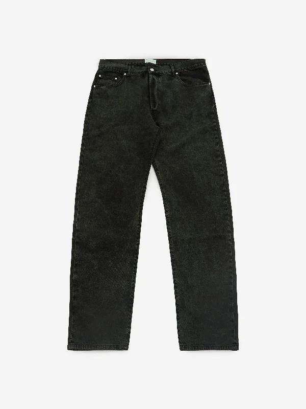 Aries Acid Wash Batten Jeans - Forest Green