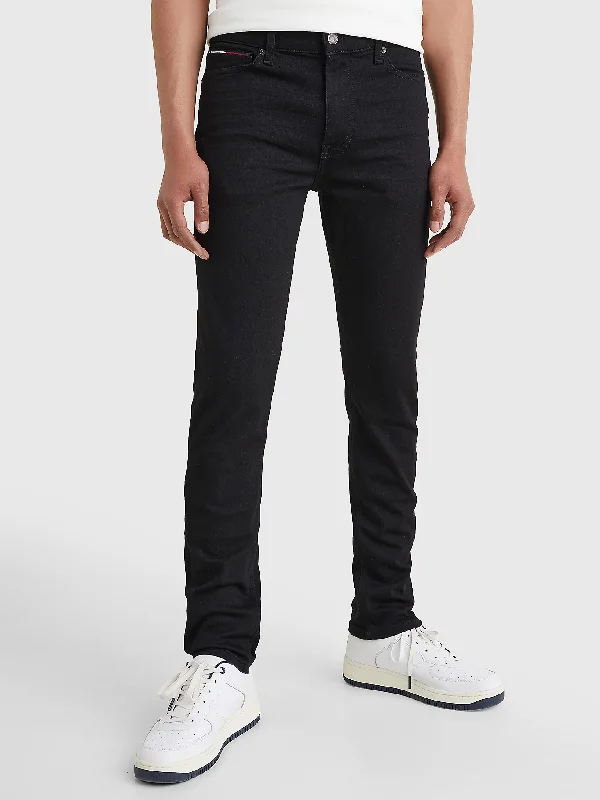 Tommy Hilfiger Simon Skinny Fit Black Jeans